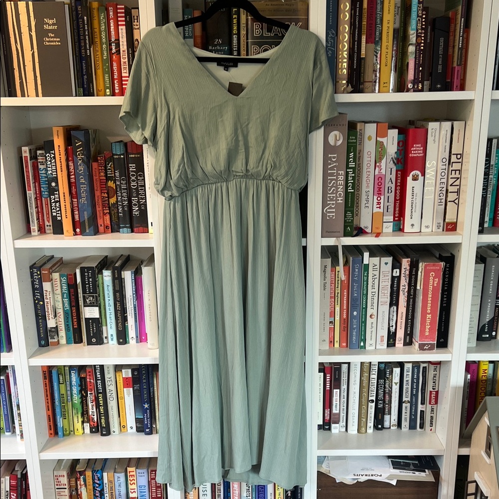 Roolee Sage Green Midi Dress